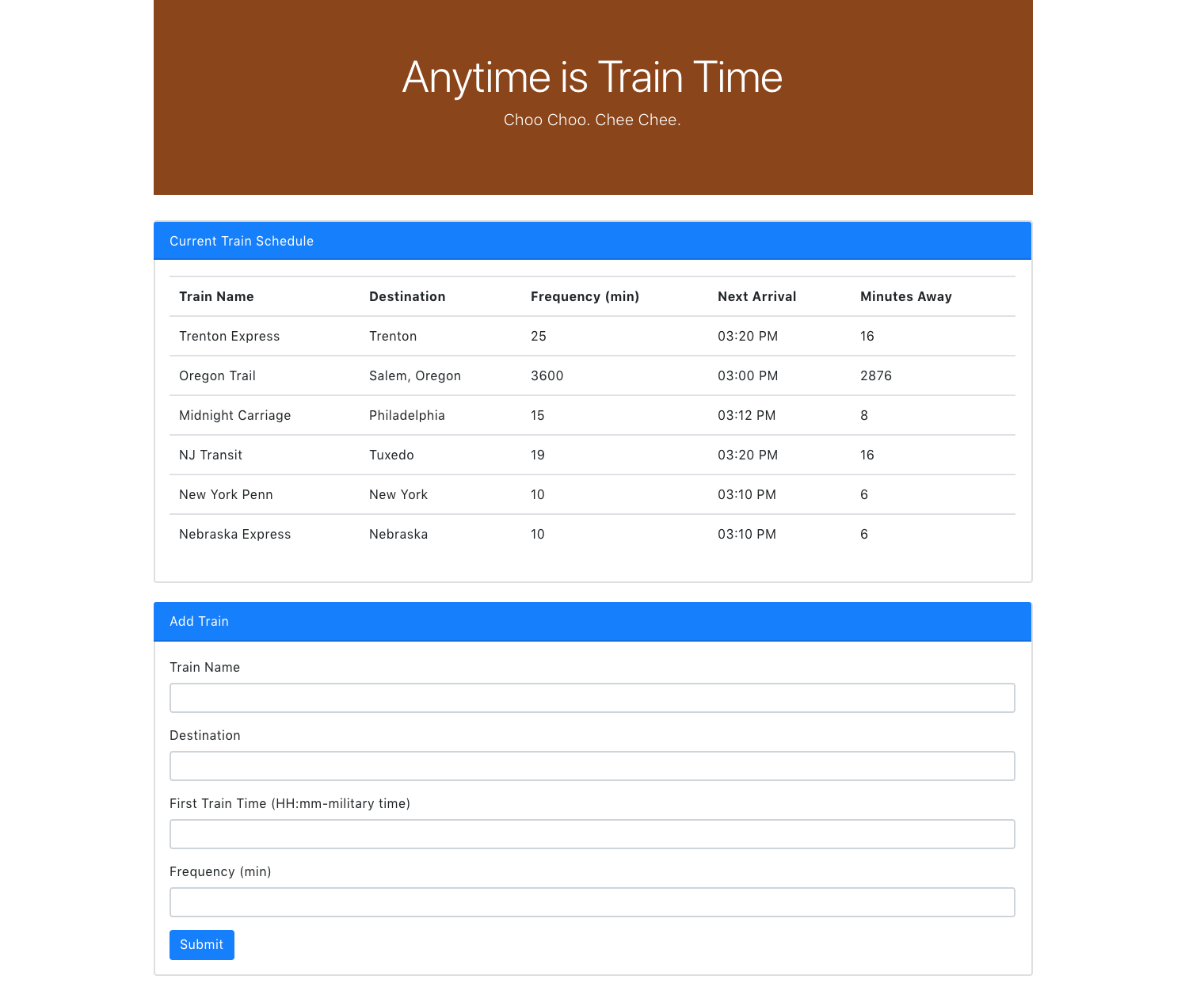 Train-Scheduler